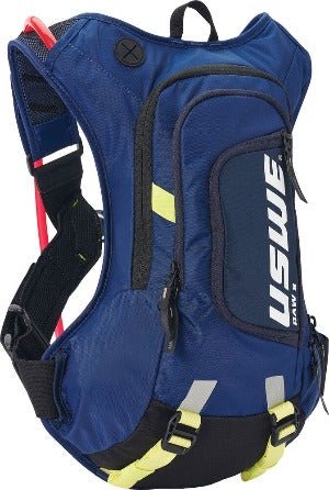 USWE Moto Hydro 8L - Hydration Pack 3.0 Liter - Bounce Free - Carbon Black, Factory Blue, and Factory Orange - Moto - House MX