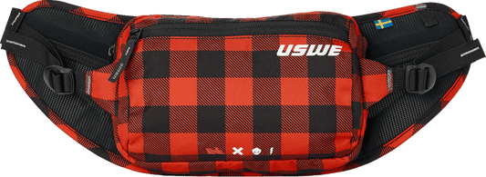 USWE Waist Hip Pack 2L Flannel Red 5202083048 MTB Enduro Moto Hydration Belt - Moto - House MX
