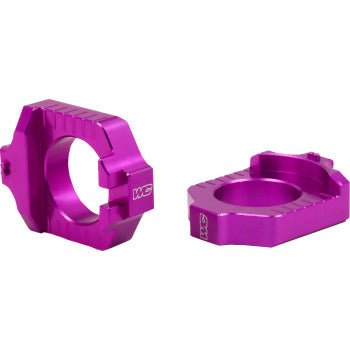 WORKS CONNECTION 17 - P281 Elite Axle Block Kit - Purple - 2010 - 2024 Yamaha YZ450F, 2012 - 2024 YZ250F - Moto - House MX