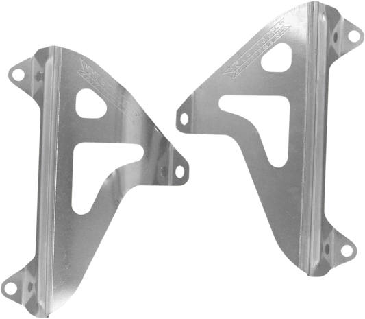 WORKS CONNECTION 18 - 074 Radiator Brace Set - Silver - Yamaha YZ250/YZ250X 2002 - 2024 - Moto - House MX