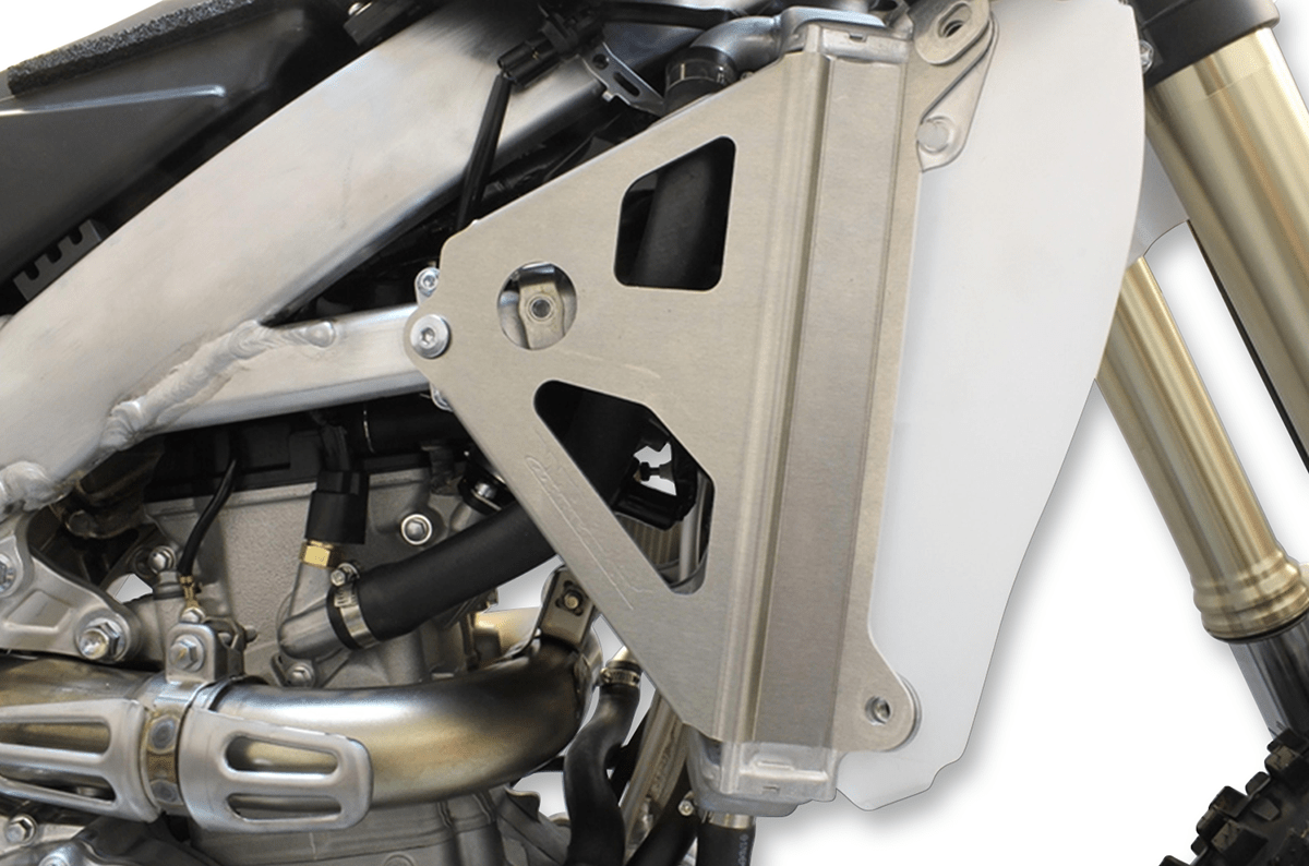 WORKS CONNECTION 18-268 Radiator Brace Set - Silver - Yamaha YZ450F ...