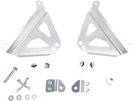 WORKS CONNECTION 18 - 279 Radiator Brace Set - Silver - Yamaha YZ250F 2014 - 2018 - Moto - House MX