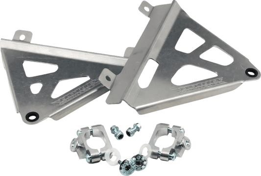 WORKS CONNECTION 2025 Yamaha YX125 18 - 073 Radiator Brace Set - Aluminum, CNC Machined - Moto - House MX