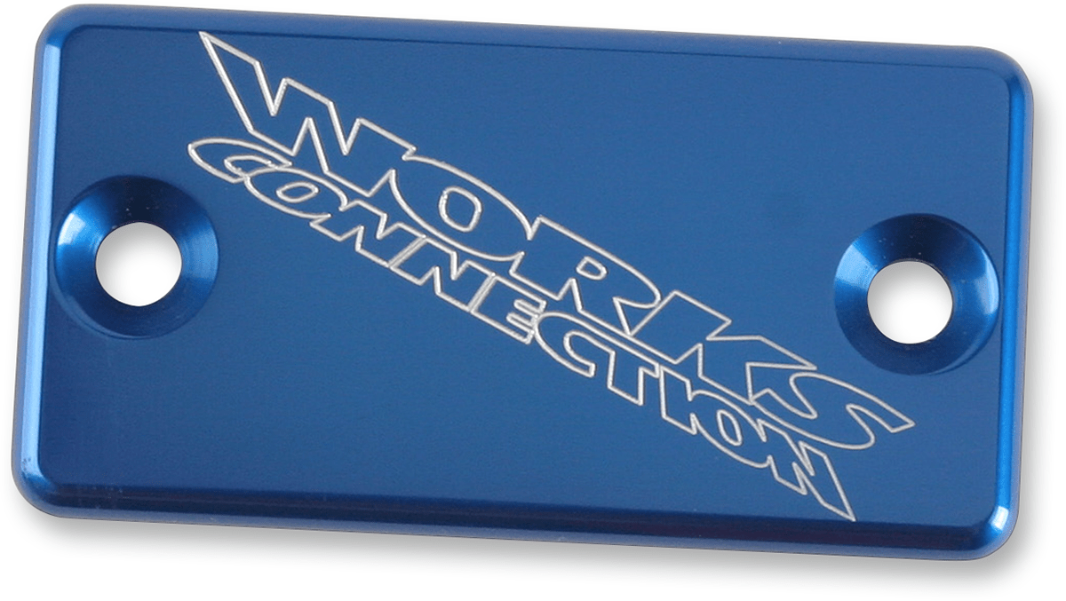 WORKS CONNECTION Anodized Billet Aluminum Front Brake Reservoir Cover - Blue (Part 21 - 020) - Moto - House MX