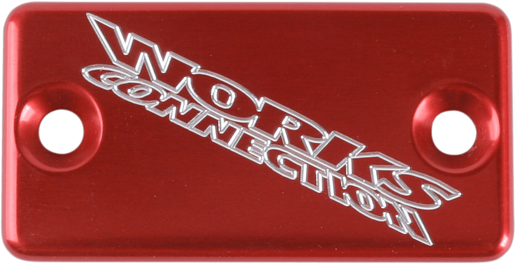 Works Connection Anodized Billet Aluminum Front Brake Reservoir Cover - Red (Part 21 - 025) - Moto - House MX