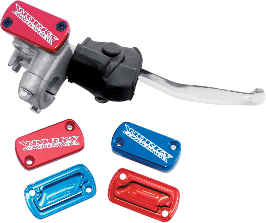 Works Connection Anodized Billet Aluminum Front Brake Reservoir Cover - Red (Part No. 21 - 005) - Moto - House MX