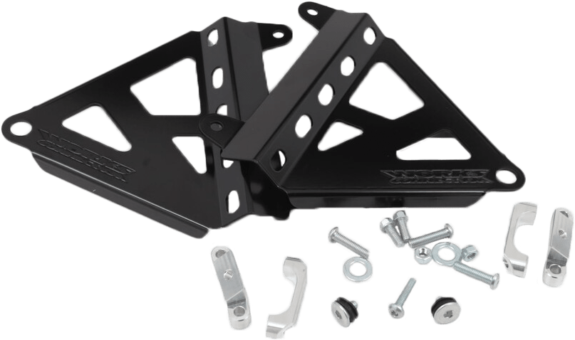 Custom Radiator Brace Works Connection CNC Radiator Brace 2025 Honda CRF250R CRF450R - Black ...