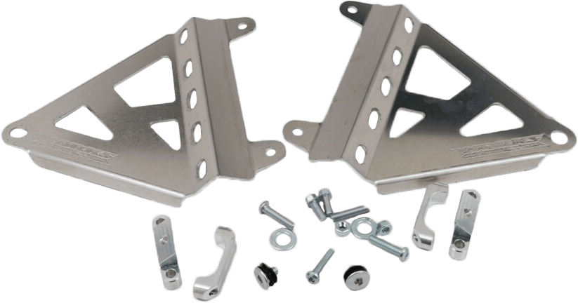 Works Connection - CNC Radiator Brace Honda CRF250R CRF450R 2025 - Silver - 18 - 711 - Moto - House MX