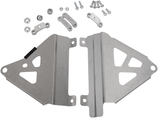 WORKS CONNECTION Honda 18 - 719 Radiator Brace Set in Silver - Moto - House MX