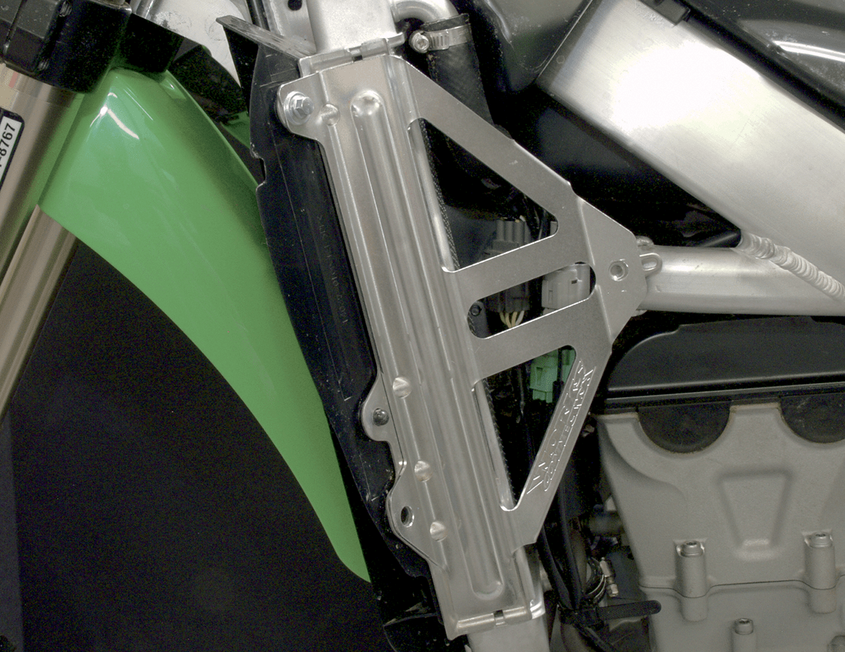 Custom Radiator Brace WORKS CONNECTION Radiator Brace Set - Silver - Kawasaki KX450F '12-'15 ...