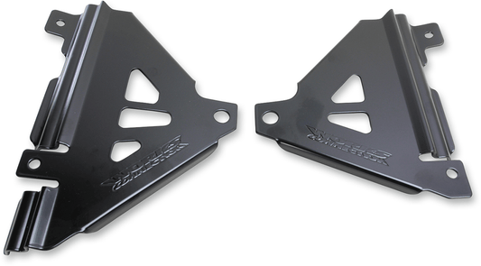 WORKS CONNECTION Kawasaki 18 - B299 Radiator Brace Set - Black - Moto - House MX