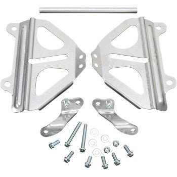 Works Connection Radiator Brace Set - Silver - 18 - 008 - 2007 - 2024 Honda CRF150R - Moto - House MX