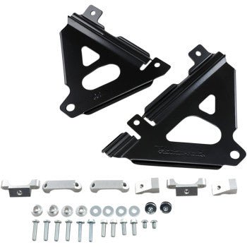 Works Connection Radiator Brace Set – Silver or Black – 2019 - 2023 Kawasaki KX450, 2021 - 2024 KX250 - Moto - House MX