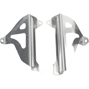 Works Connection Radiator Braces Silver - 2002 - 2024 Yamaha YZ125, YZ125X - Moto - House MX