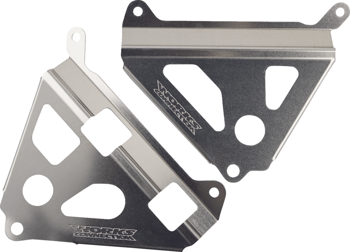 Custom Radiator Brace Works Connection Radiator Brace Set - Silver - 2020–2025 Yamaha YZ250FX ...