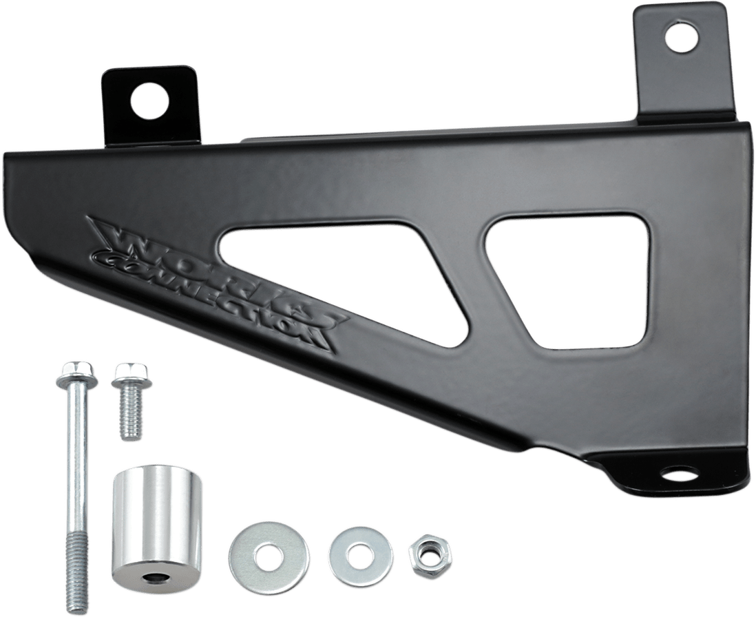 WORKS CONNECTION Yamaha 18 - B126 Radiator Brace Set - Black for Enhanced Protection - Moto - House MX