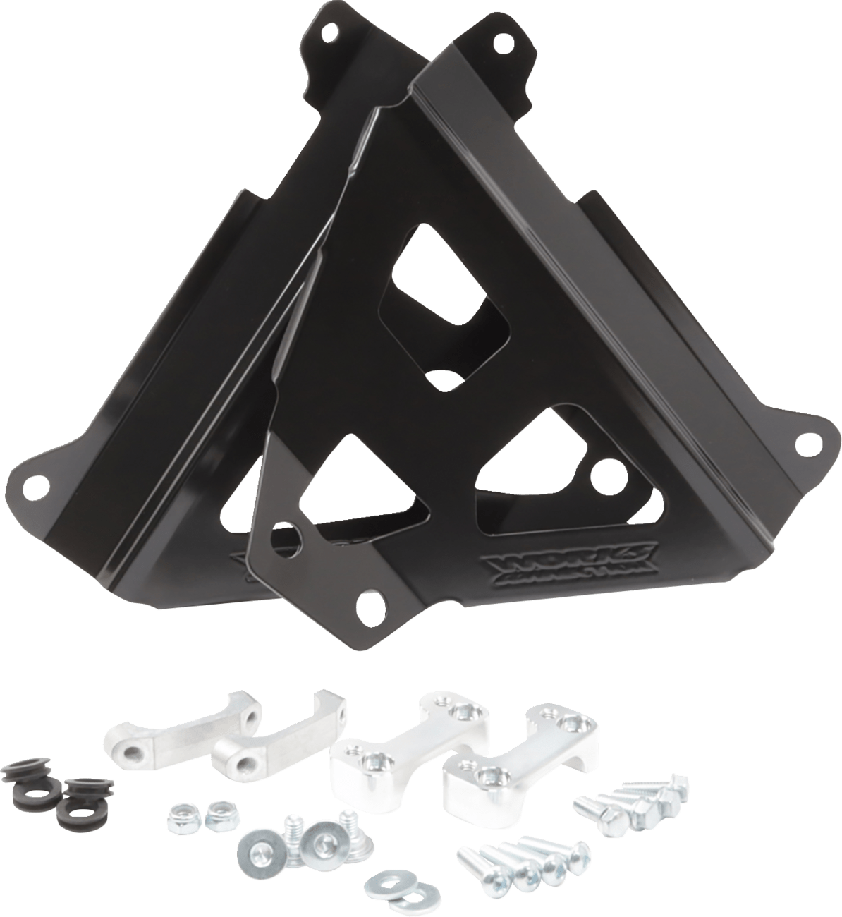 WORKS CONNECTION Yamaha 18 - B269 Radiator Brace Set - Black - Moto - House MX