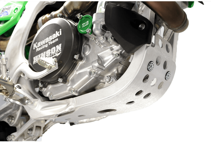 WORKS Skid Plate for Kawasaki KX450F 2024 - 2025 * Durable Aluminum Frame Protection - Moto - House MX