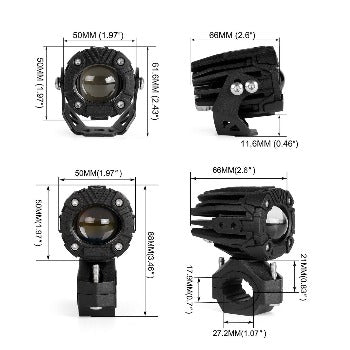 XK Glow Dual LED 2 in. Driving Lights White/Amber - Motorcycle/UTV/ATV - XK034021 - Moto - House MX