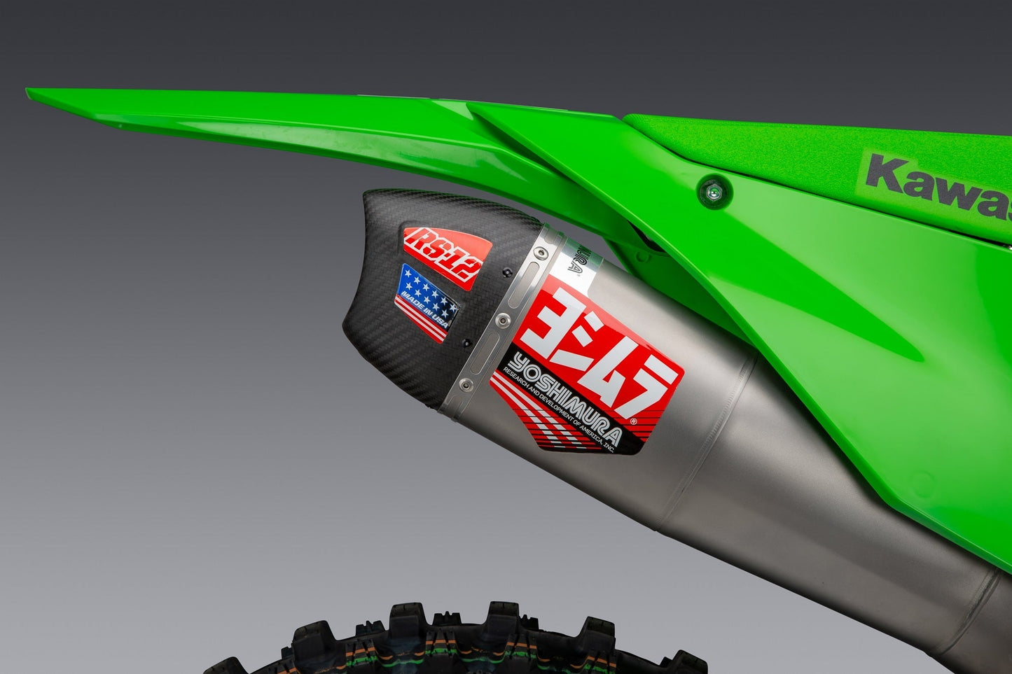 YOSHIMURA Yoshimura - Rs 12 System SS/Al/CF KX450 - Part 244730S320 - Matte Carbon Fiber Finish - fits 2024 Kawasaki KX450F and KX450X 244730S320 - Moto - House MX