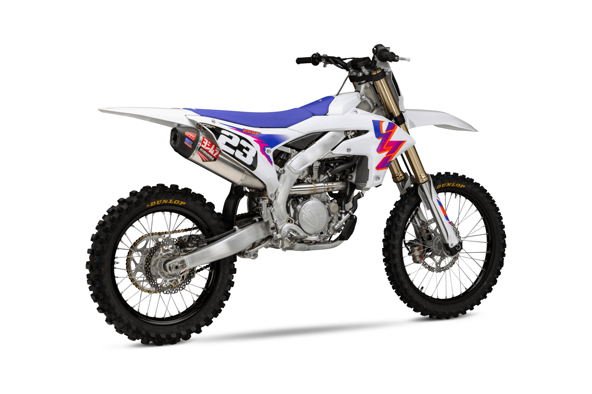 YOSHIMURA Yoshimura RS 12 System SS/AL/CF YZ250F - Matte Carbon Fiber End Cap - fits 2024 Yamaha YZ250F 231030S320 - Moto - House MX