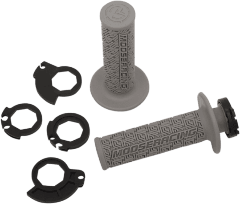MOOSE RACING 36 SERIES CLAMP-ON GRIPS - Gray/Silver - 0630-2540