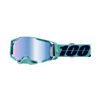 100% Armega Motocross Goggles 50005-00017 Esterel - Blue Mirror Lens