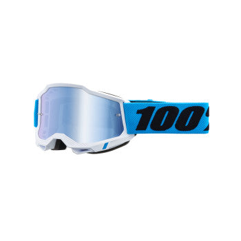 100% Accuri 2 Motocross Goggles 50014-00023 Novel Blue Mirror Lens