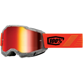100% Accuri 2 Motocross Goggles 50014-00017 Schrute Red Mirror Lens