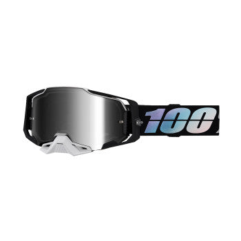 100% Armega Motocross Goggles 50005-00019 Krisp - Silver Mirror Lens