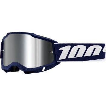 100% Accuri 2 Motocross Goggles 50014-00016 Mifflin Silver Mirror Lens