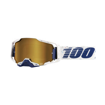 100% Armega Motocross Adult Goggles 50005-00024 Solis Gold Mirror Lens