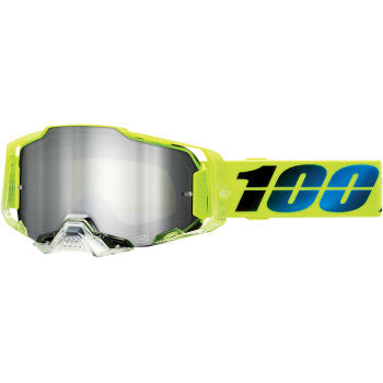 100% Armega Motocross Goggles 50005-00013 Koropi Flash Silver Mirror