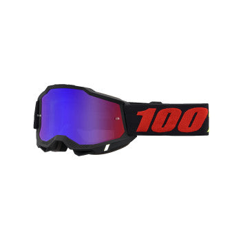 100% Accuri 2 Motocross Goggles 50014-00022 Morphuis Red/Blue Mirror Lens
