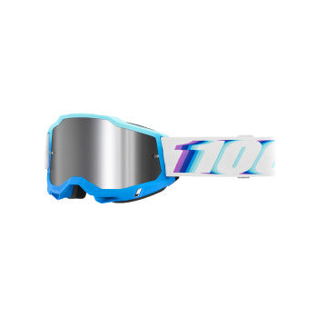 100% Accuri 2 Motocross Goggles 50014-00028 - Stamino Silver Flash Mirror Lens