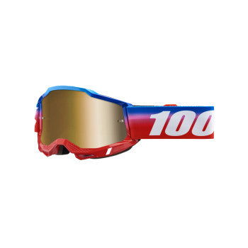 100% Accuri 2 Moto Goggles 50014-00025 Unity True Gold Mirror Lens