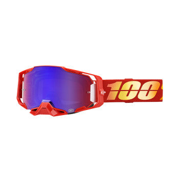 100% Armega Motocross Goggles 50005-00020 Nuketown Red/Blue Mirror