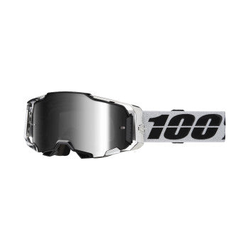 100% Armega Motocross Goggles 50005-00016  Atac Silver Mirror Lens