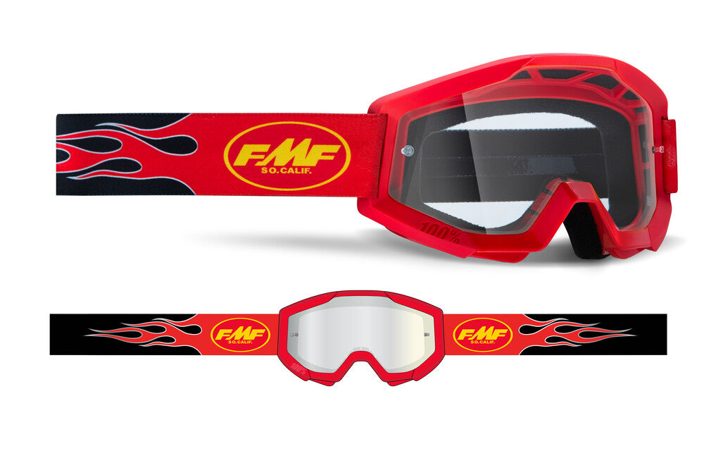 FMF Vision Powercore Youth Goggle Flame Clear Lens - F-50054-00004