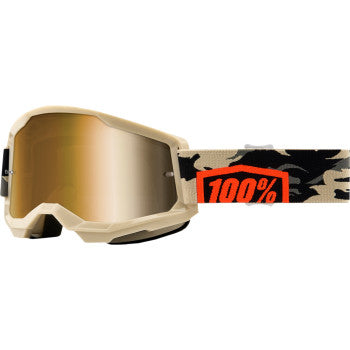 100% Strata 2 Goggles - Kombat - True Gold | Moto-House MX