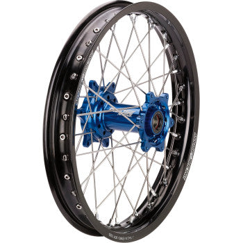 Moose Racing SX-1 Complete Wheel - Rear - Black Wheel / Blue Hub - 18"x2.15" - Yamaha YZ250F / YZ450F