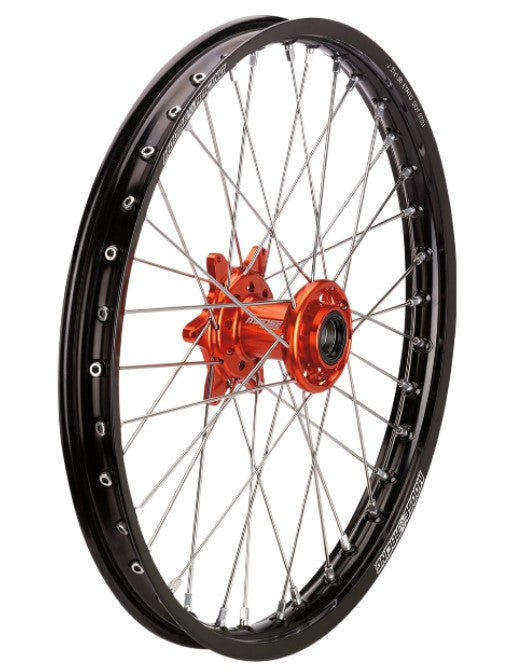Moose Racing SX-1 Complete Wheel - Front - Black Wheel / Orange Hub - 21"x1.60" - 2013-2022 KTM 125-450