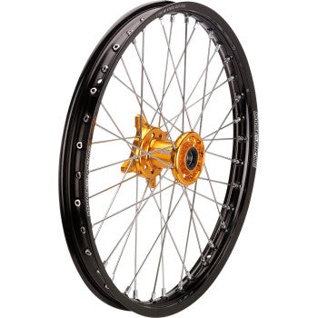 Moose Racing SX-1 Complete Wheel - Front - Black Wheel / Gold Hub - 21"x1.60" - Suzuki RM-Z250 / RM-Z450 0203-0702