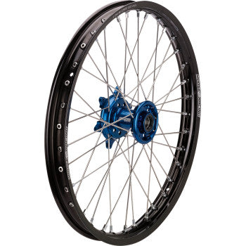 Moose Racing SX-1 Complete Wheel - Front - Black Wheel/Blue Hub - 21"x1.60" - Yamaha YZ250F / YZ450F 0203-0703