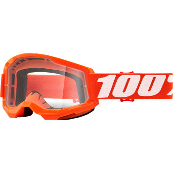100% Strata 2 Goggles - Orange / Clear Lens - Adult 50027-00005