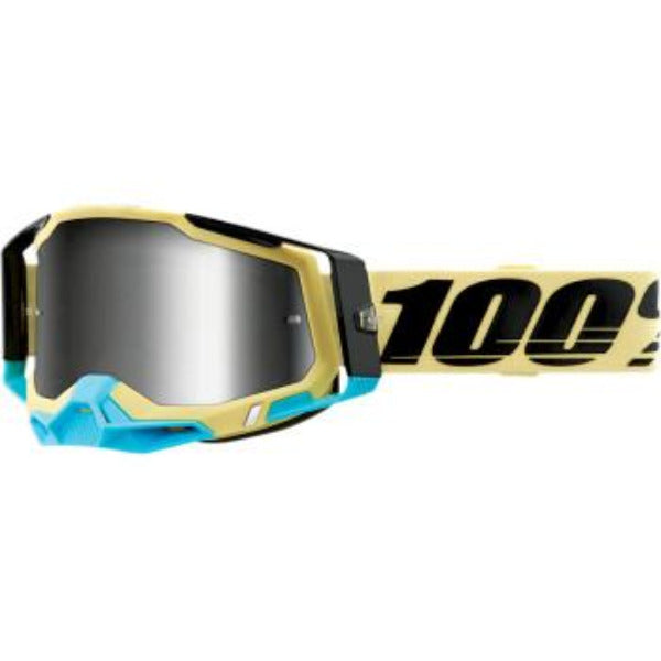 100% Racecraft2 Goggles Airblast - Silver Mirror - Adult 50121-252-11
