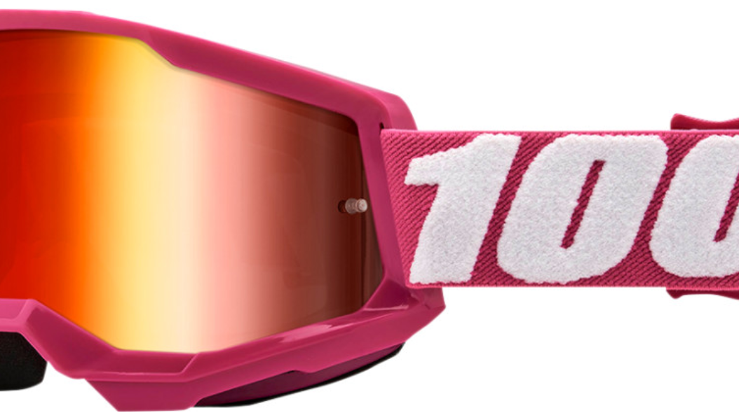 100% Strata 2 Goggles - Fletcher - Red Mirror Lens - Adult 50028-00010