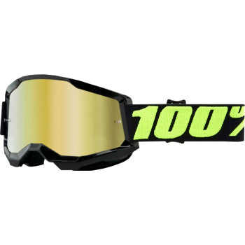 100% Strata 2 Goggles Upsol - Gold Mirror | Moto-House MX