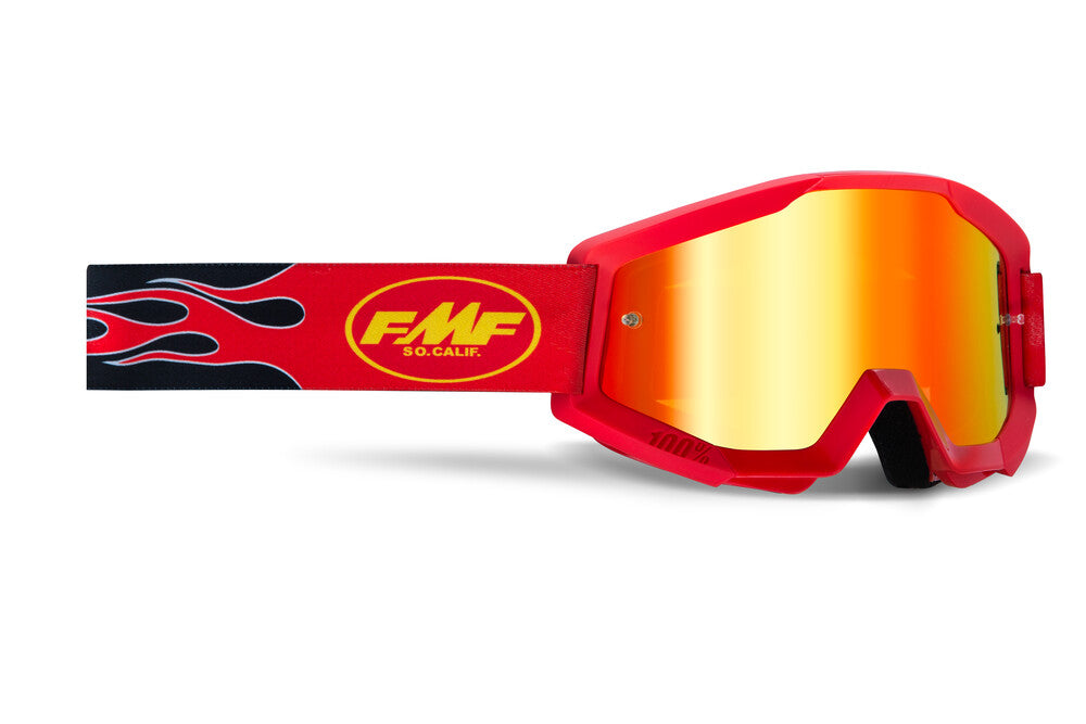 FMF Vision Powercore Youth Goggle Flame Red Mirror Red Lens - F-50055-00004